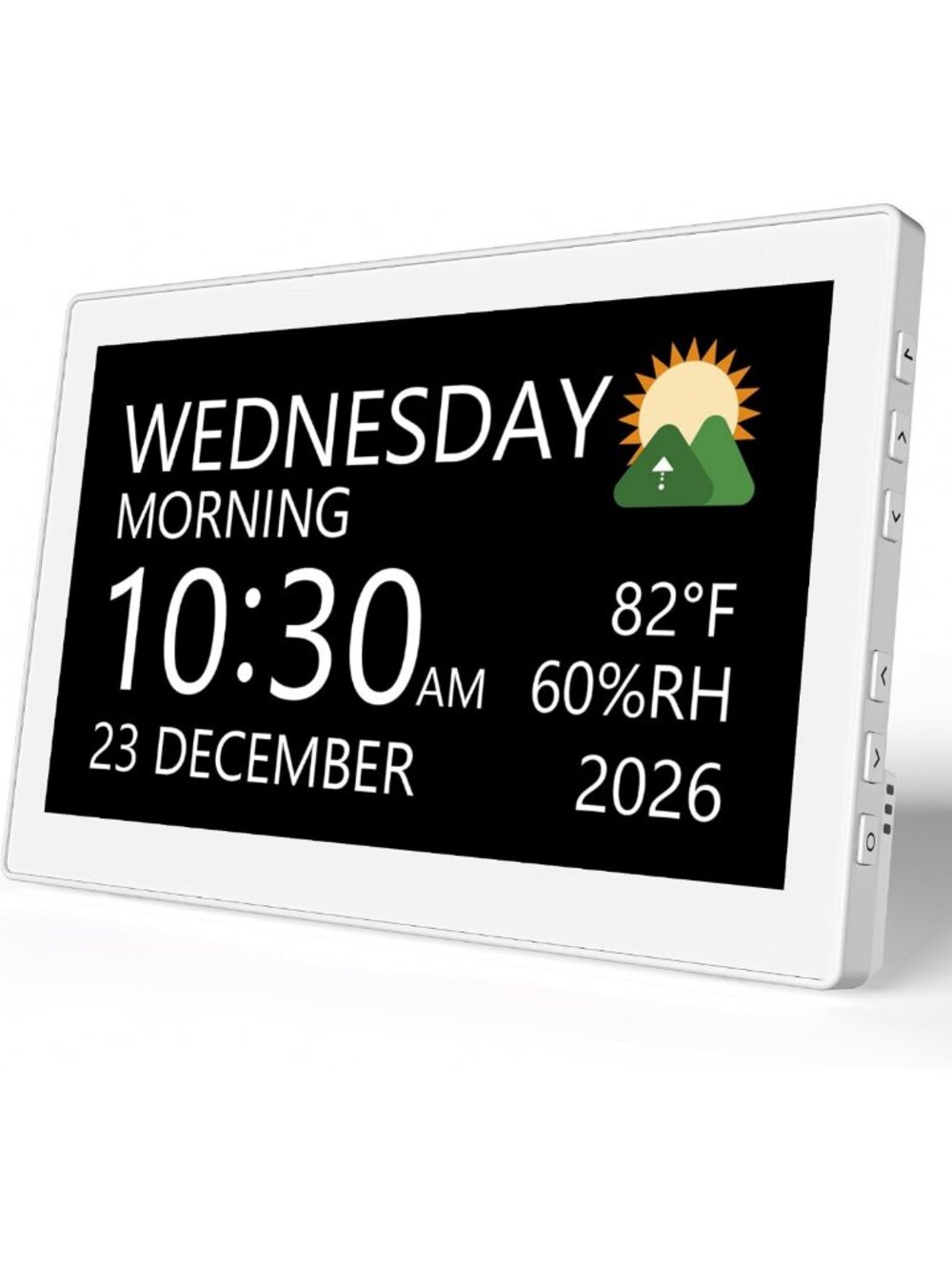 Digital Clock,10.1 Inch Large Display Calendar Clock with 12 Themes, 20 Alarms